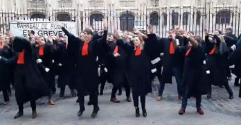 Franse advocaten dansen